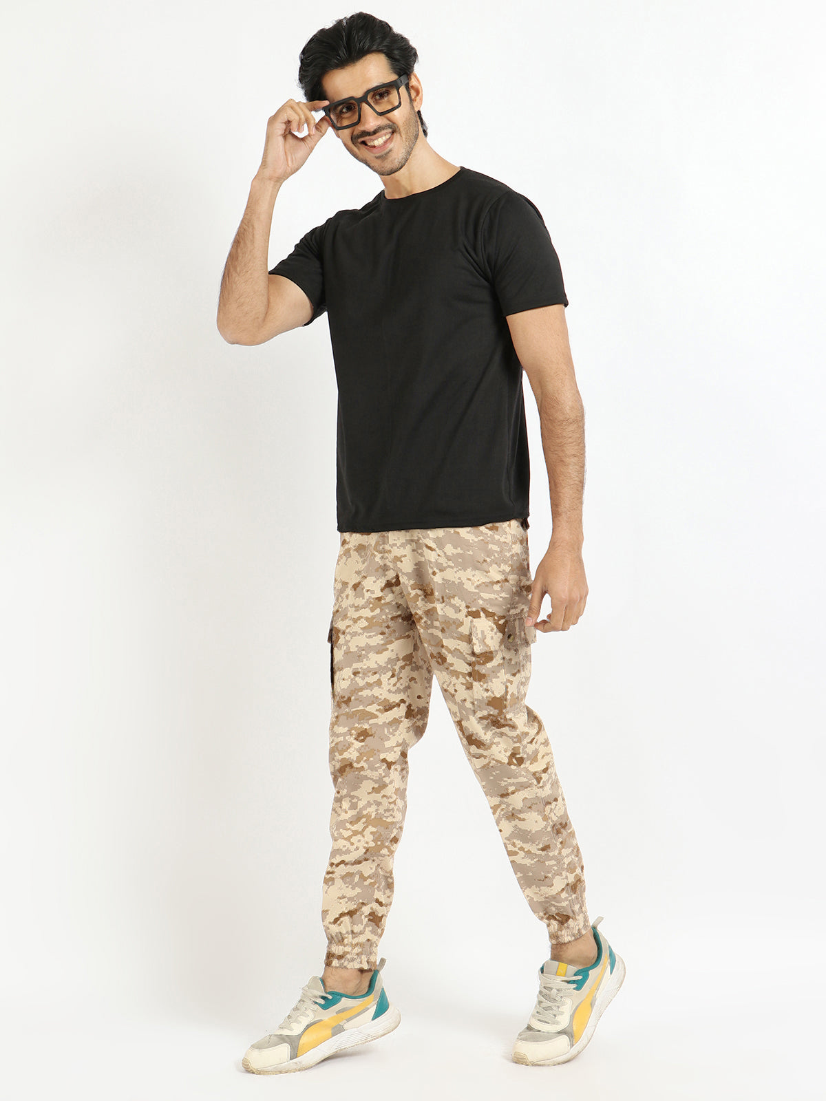 Trendzmy Present For Men Khaki Cotton Stylish Camouflage Pants for Every Adventure, commonly used in military and outdoor apparel