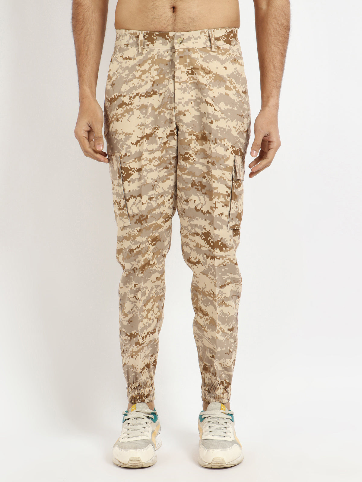 Trendzmy Present For Men Khaki Cotton Stylish Camouflage Pants for Every Adventure, commonly used in military and outdoor apparel