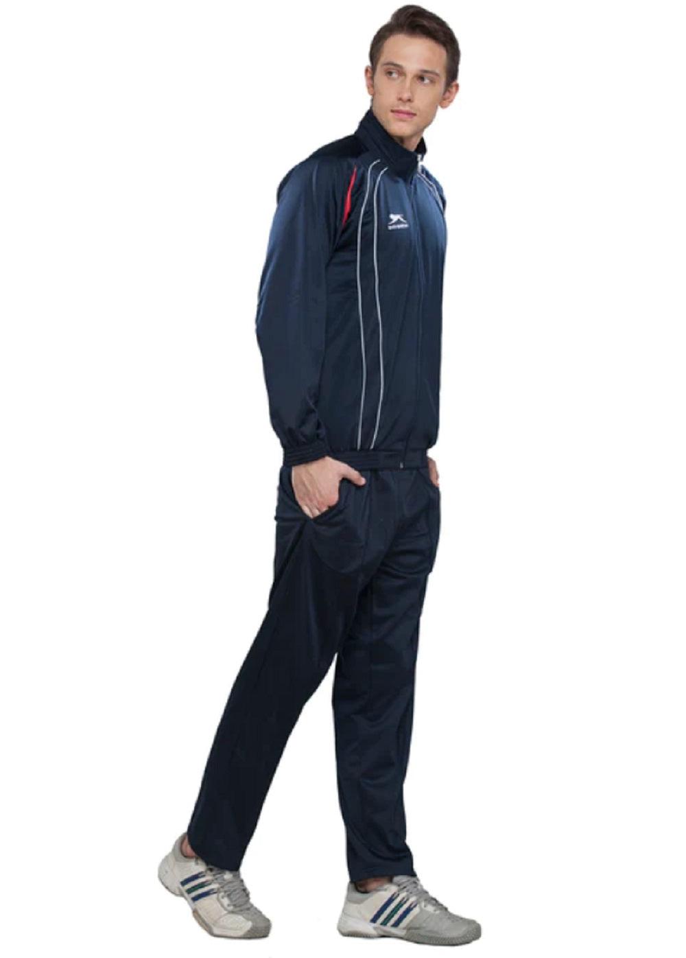 TRACKSUIT Black 435A TRENZ POLY Printed Jacket And Track Pant