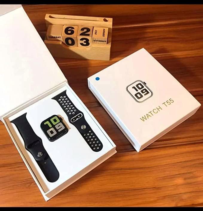 T55 Fitpro Bluetooth Calling Smart Watch Fitness Tracker, Heart & Oxygen Monitor Men Women Smart Watch with Double Strap