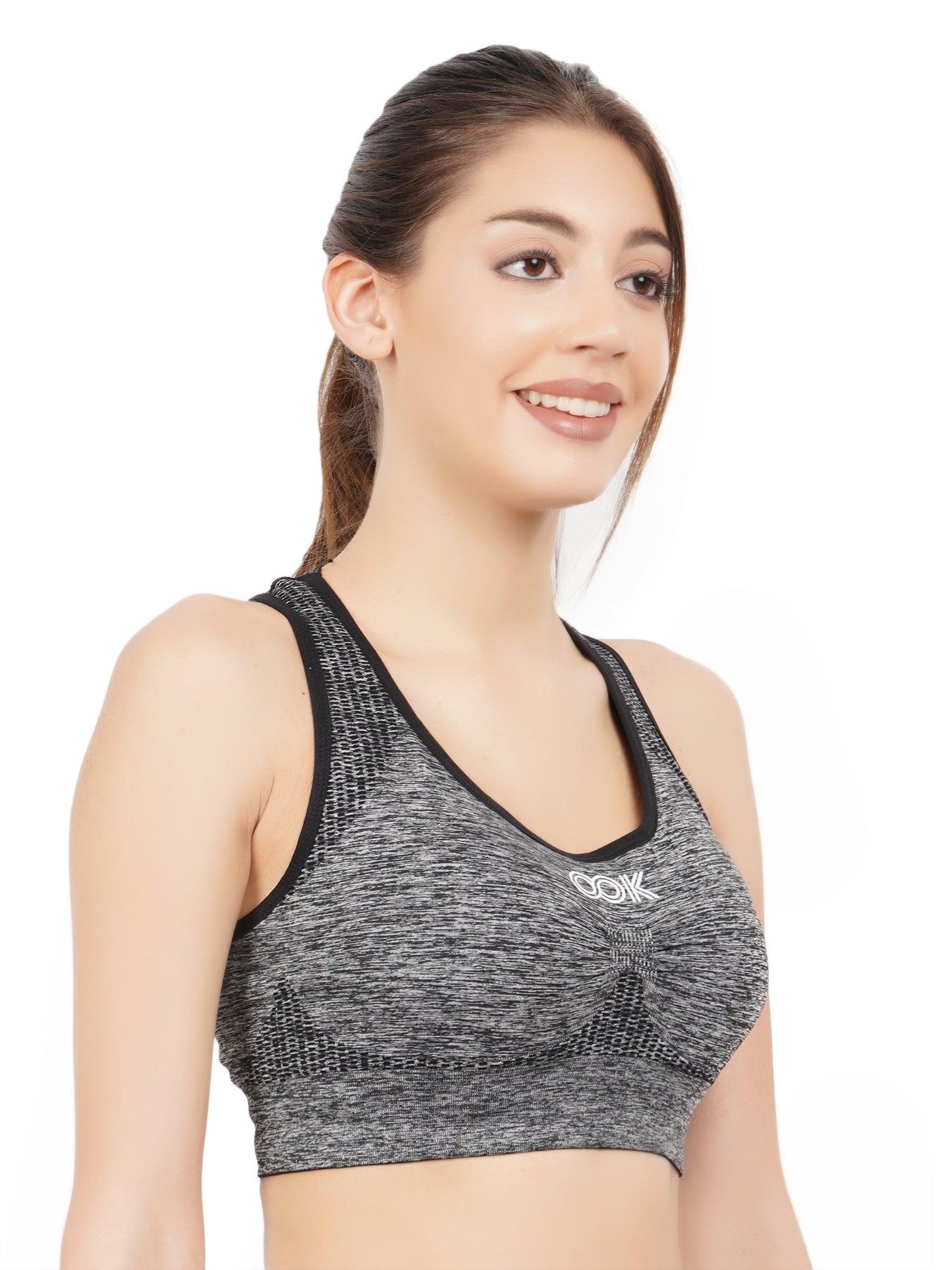 SHIV-NARESH Women Sports Lightly Black Padded Bra