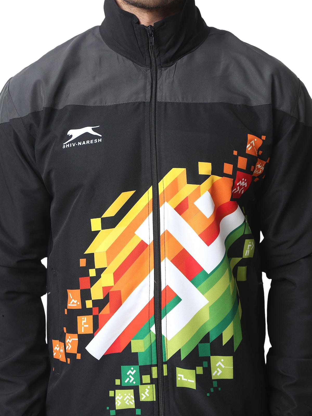 KHELO INDIA TRACKSUIT T.Z WITH INER MESH Black