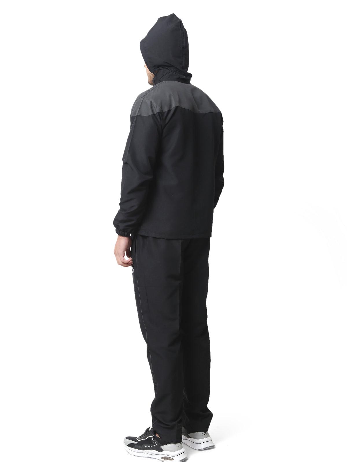 KHELO INDIA TRACKSUIT T.Z WITH INER MESH Black