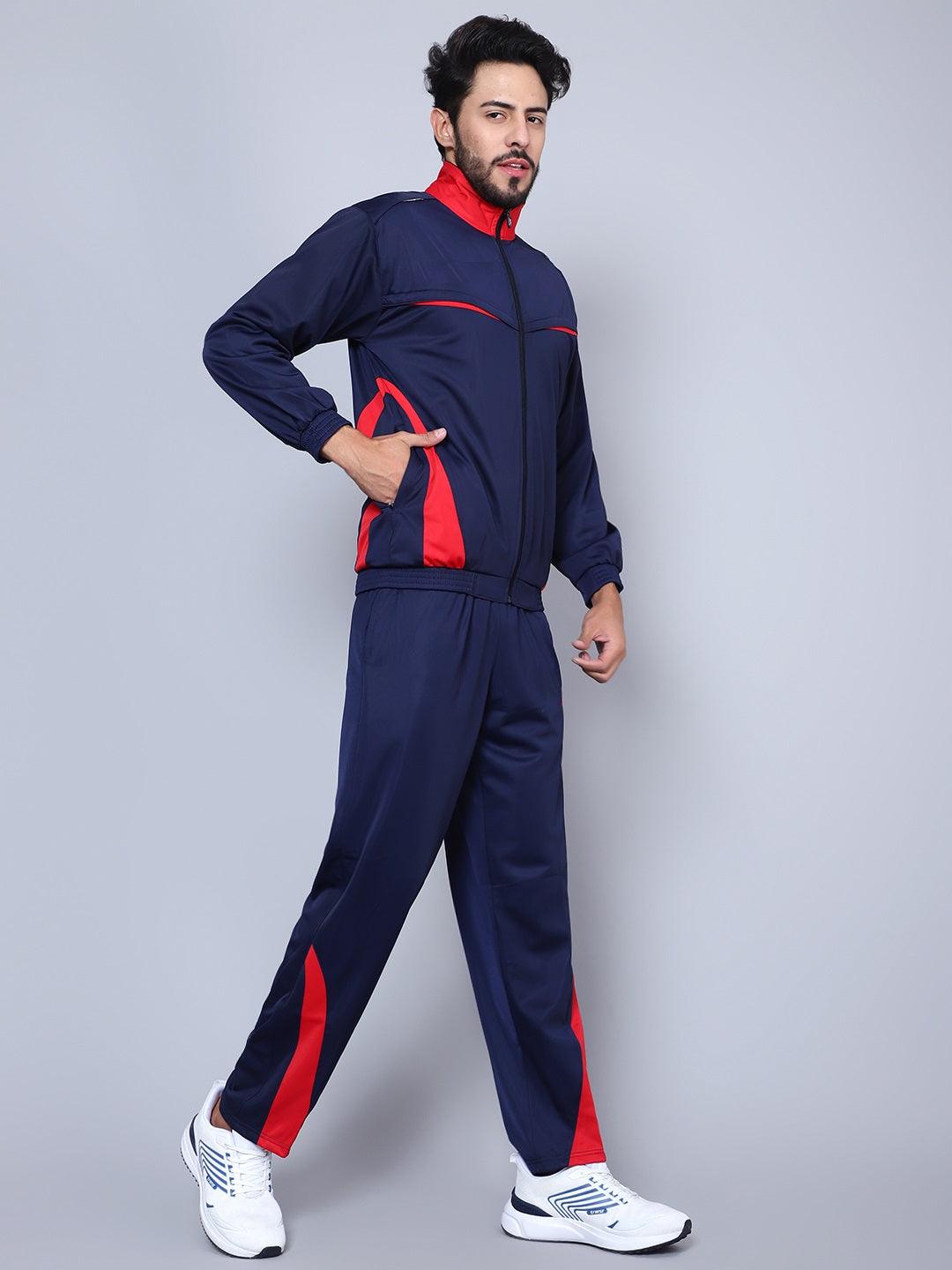 Men 422A NAVY/RED T.P Color blocked Ultra-boost Tracksuit