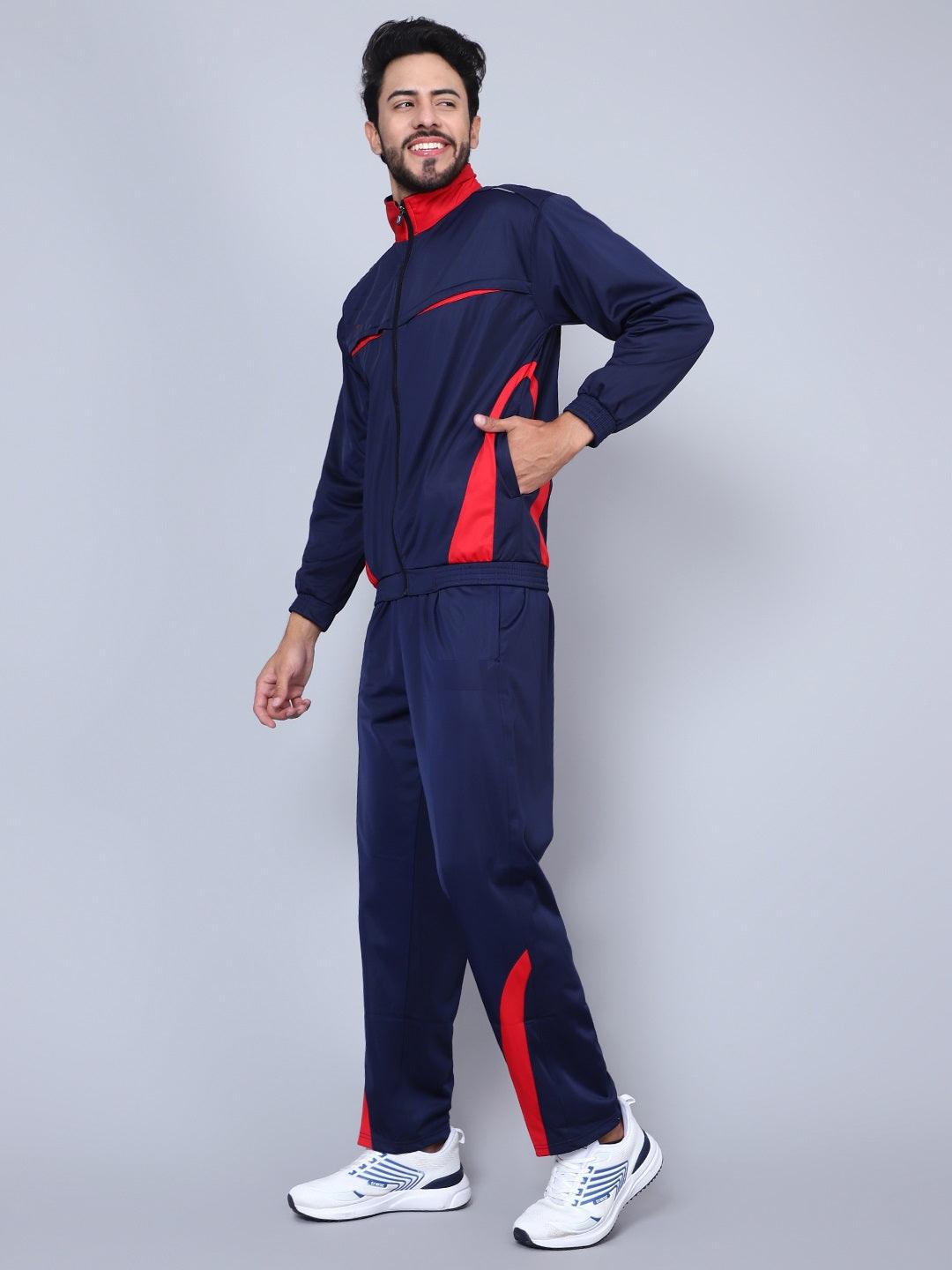 Men 422A NAVY/RED T.P Color blocked Ultra-boost Tracksuit