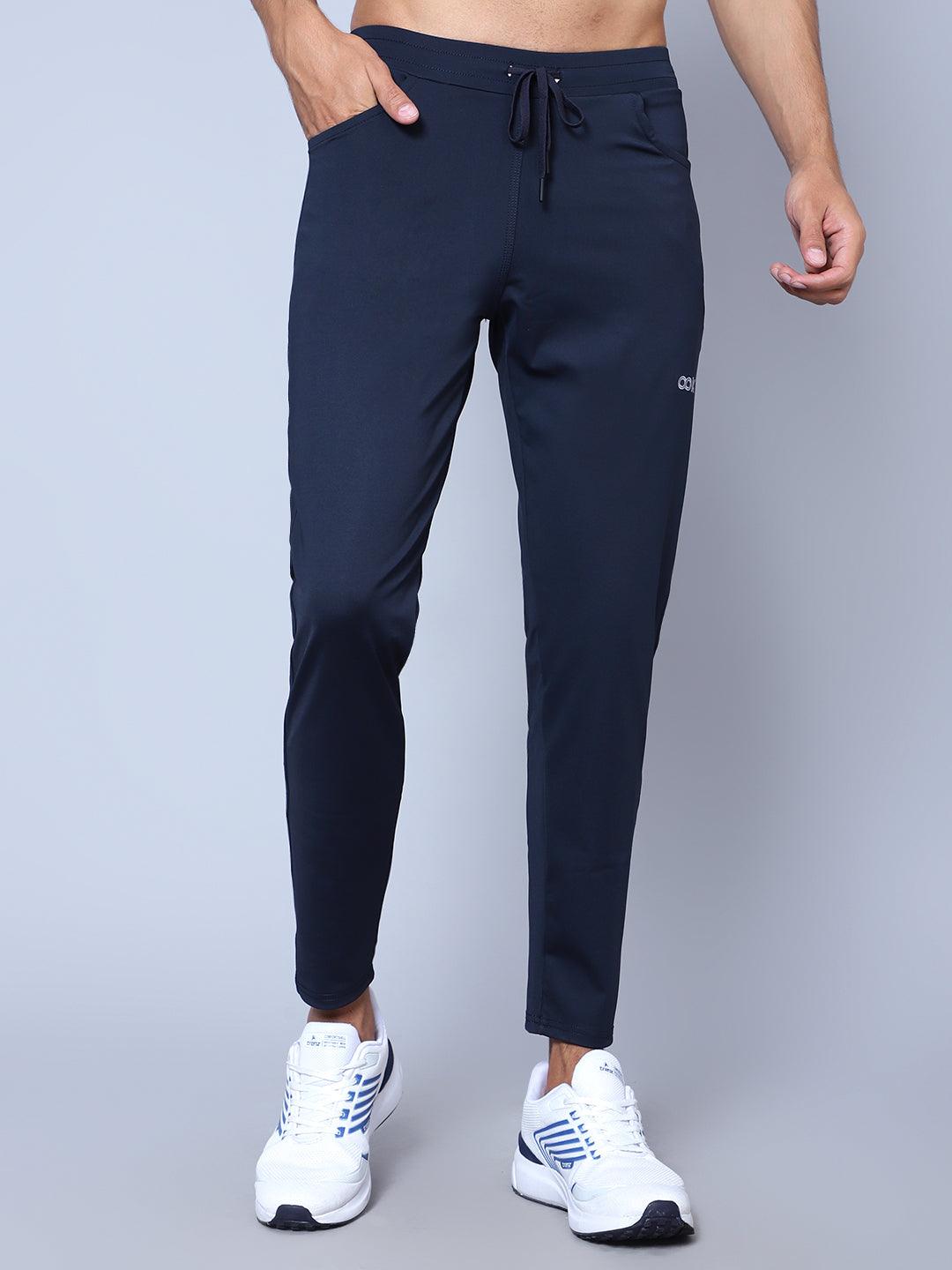 Men Mid Rise Sports Navy Blue 554 Track Pants