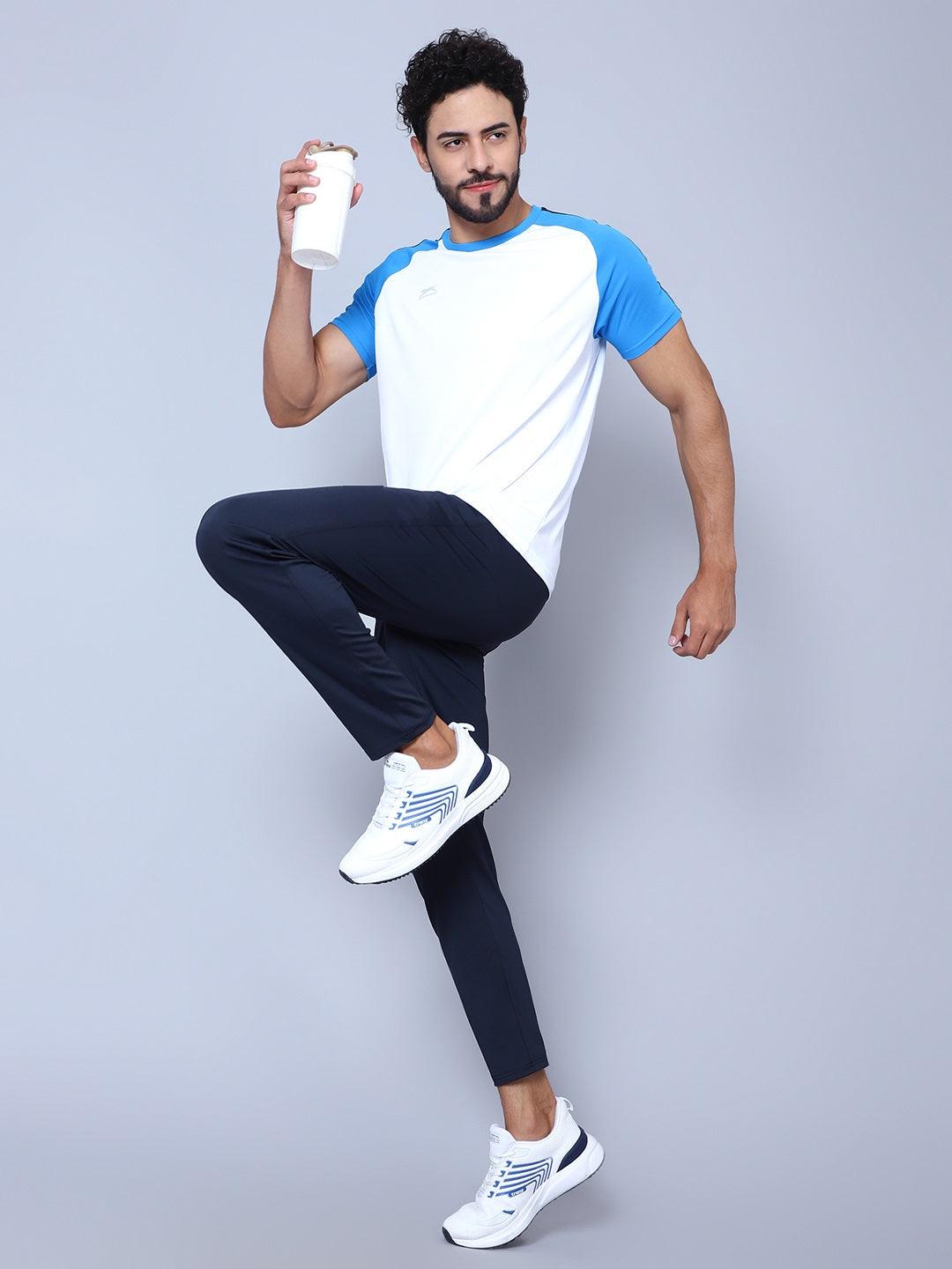 Men Mid Rise Sports Navy Blue 554 Track Pants