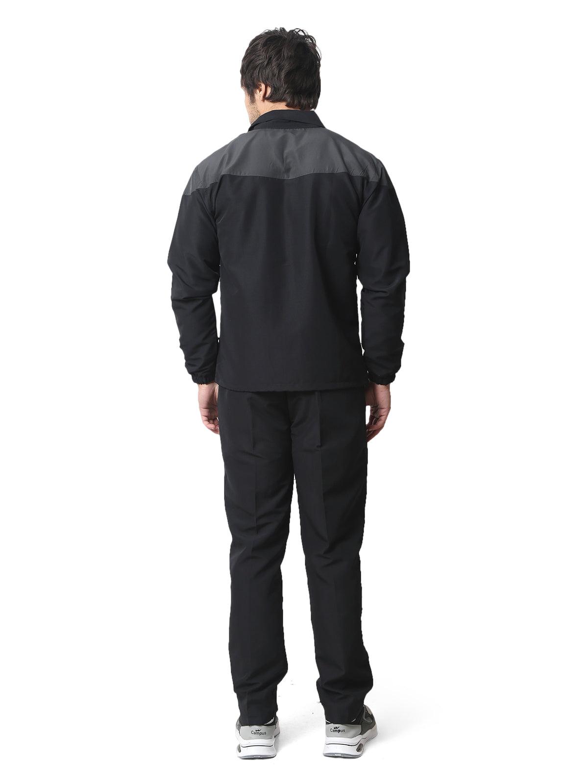 KHELO INDIA TRACKSUIT T.Z WITH INER MESH Black