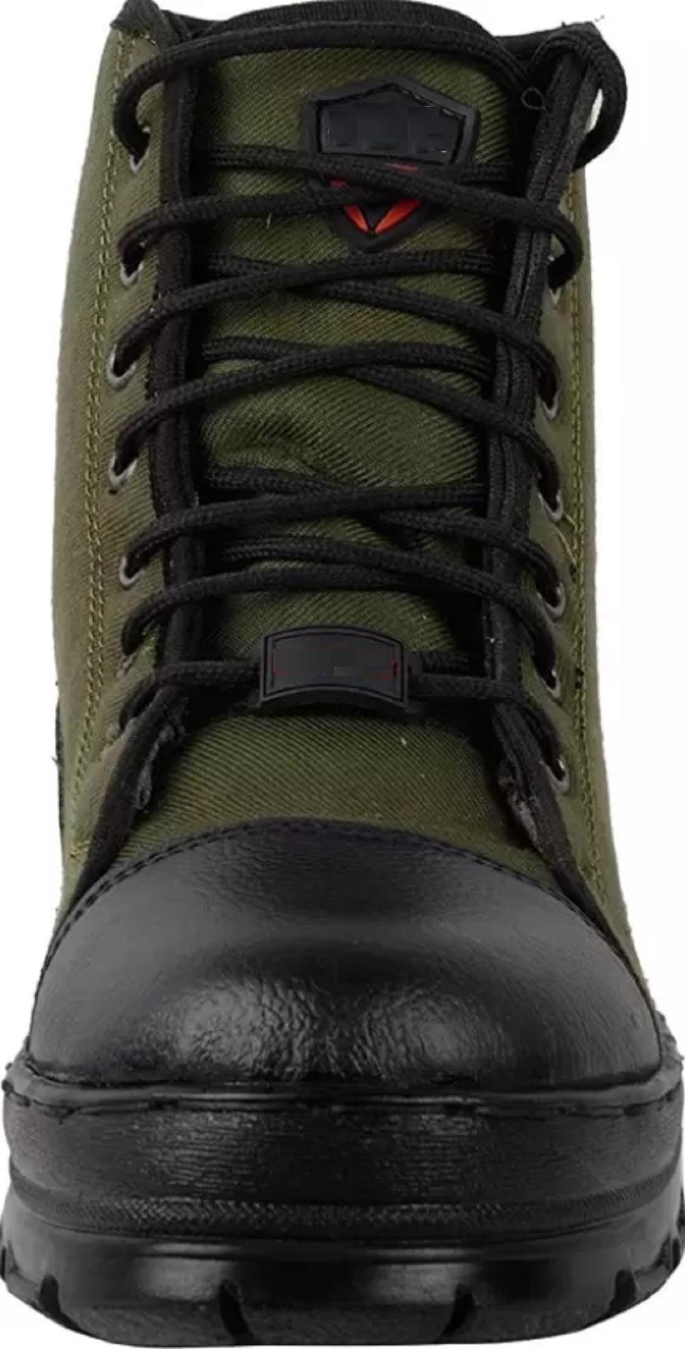 Original Tactical Combat Army Jungle Boot Oil Stain Trekking Riding Shoes Boots For Men (Green, Black)