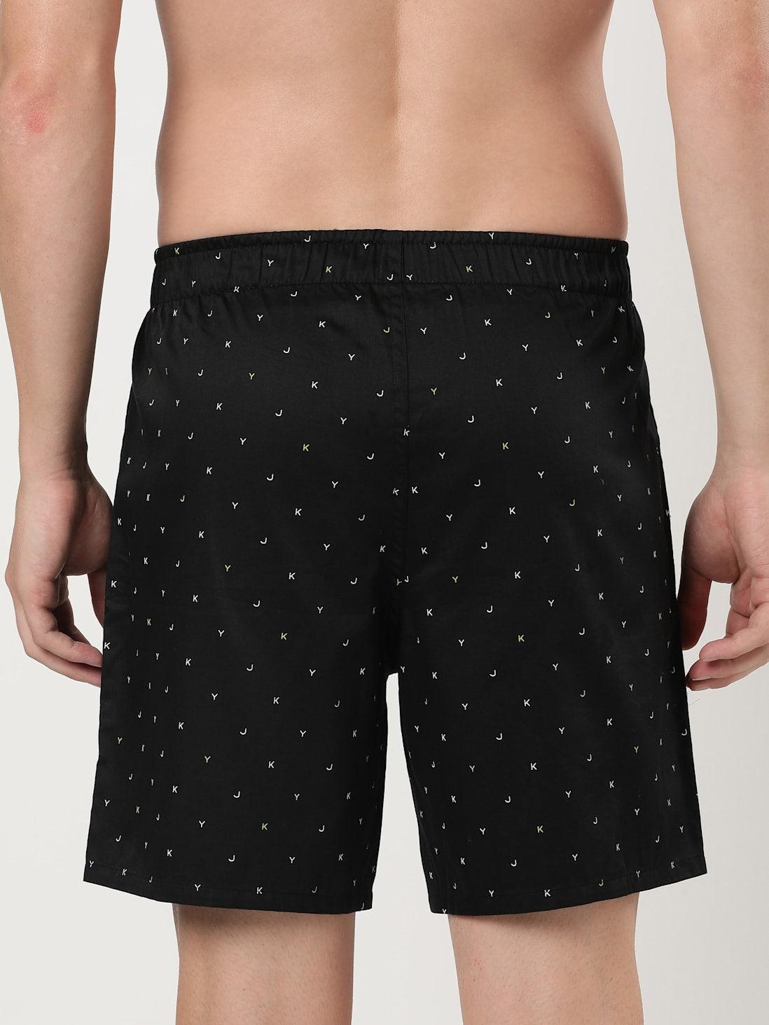 Jockey Men's Super Combed Cotton Satin Weave Printed Boxer Shorts with Side Pocket - Assorted