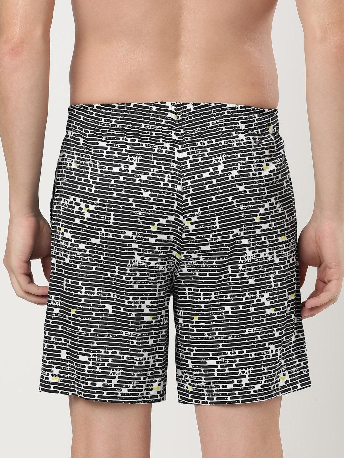 Jockey Men's Super Combed Cotton Satin Weave Printed Boxer Shorts with Side Pocket - Assorted