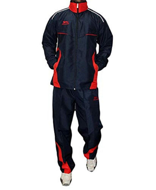 Shiv-Naresh Solid Men Navy Blue and Red Track Suit XXL