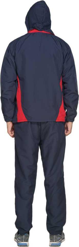 Shiv-Naresh Solid Men Blue and Red Track Suit