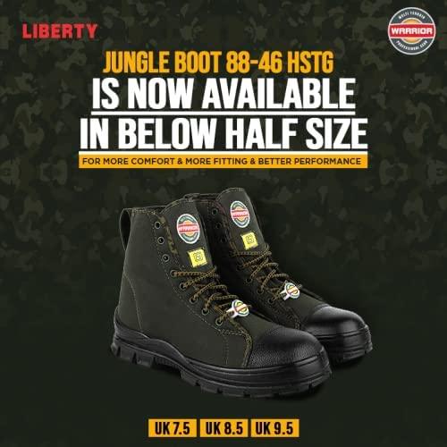 Liberty Warrior 88-46HSTG Jungle Boot for Men, Soft Toe, Olive Green & Black, Sizes-5UK-11UK