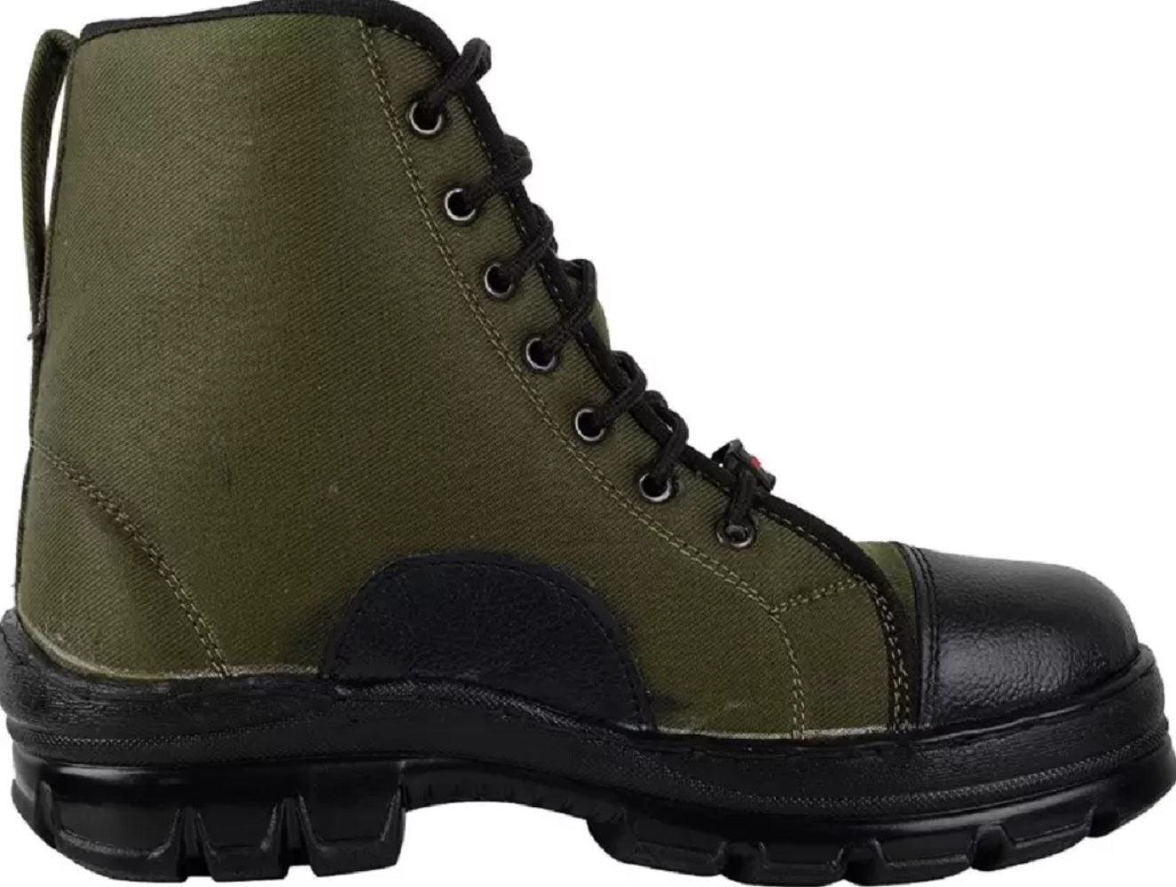Original Tactical Combat Army Jungle Boot Oil Stain Trekking Riding Shoes Boots For Men (Green, Black)