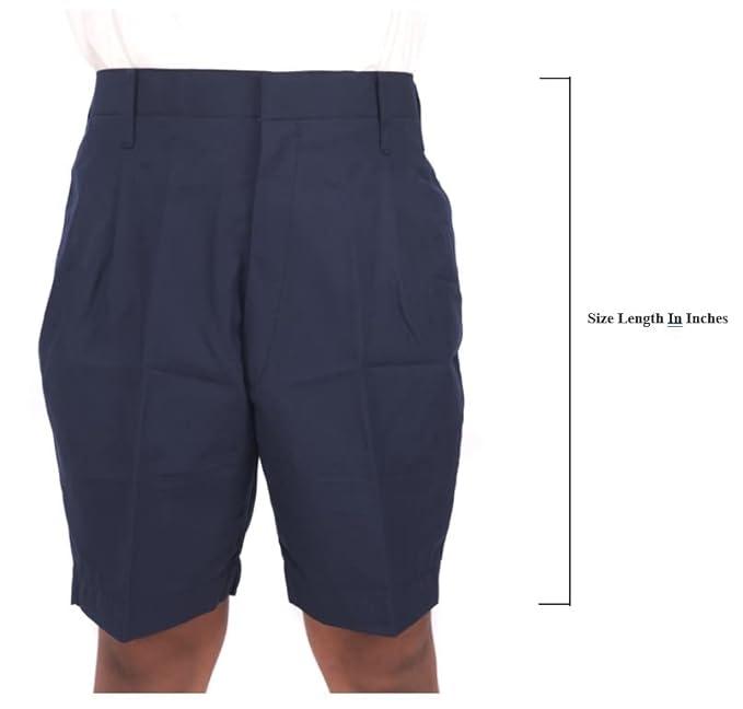 Trendzmy D V Boys Regular Fit School Uniform Half Trouser, KV School Uniform, Half Pant for Boys (Blue, Size - 12)