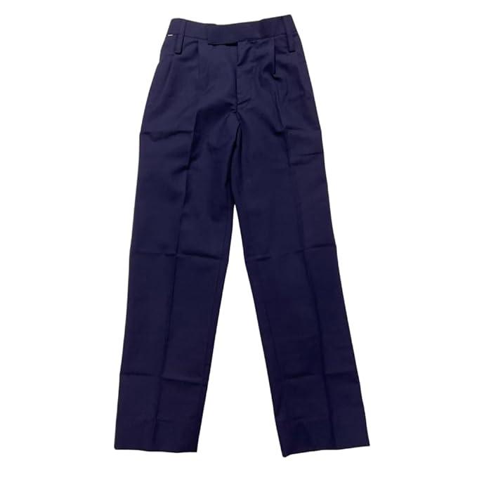 Trendzmy Full Pant - Elastic Waistband | Uniform Trousers for Boys and Girls Blue