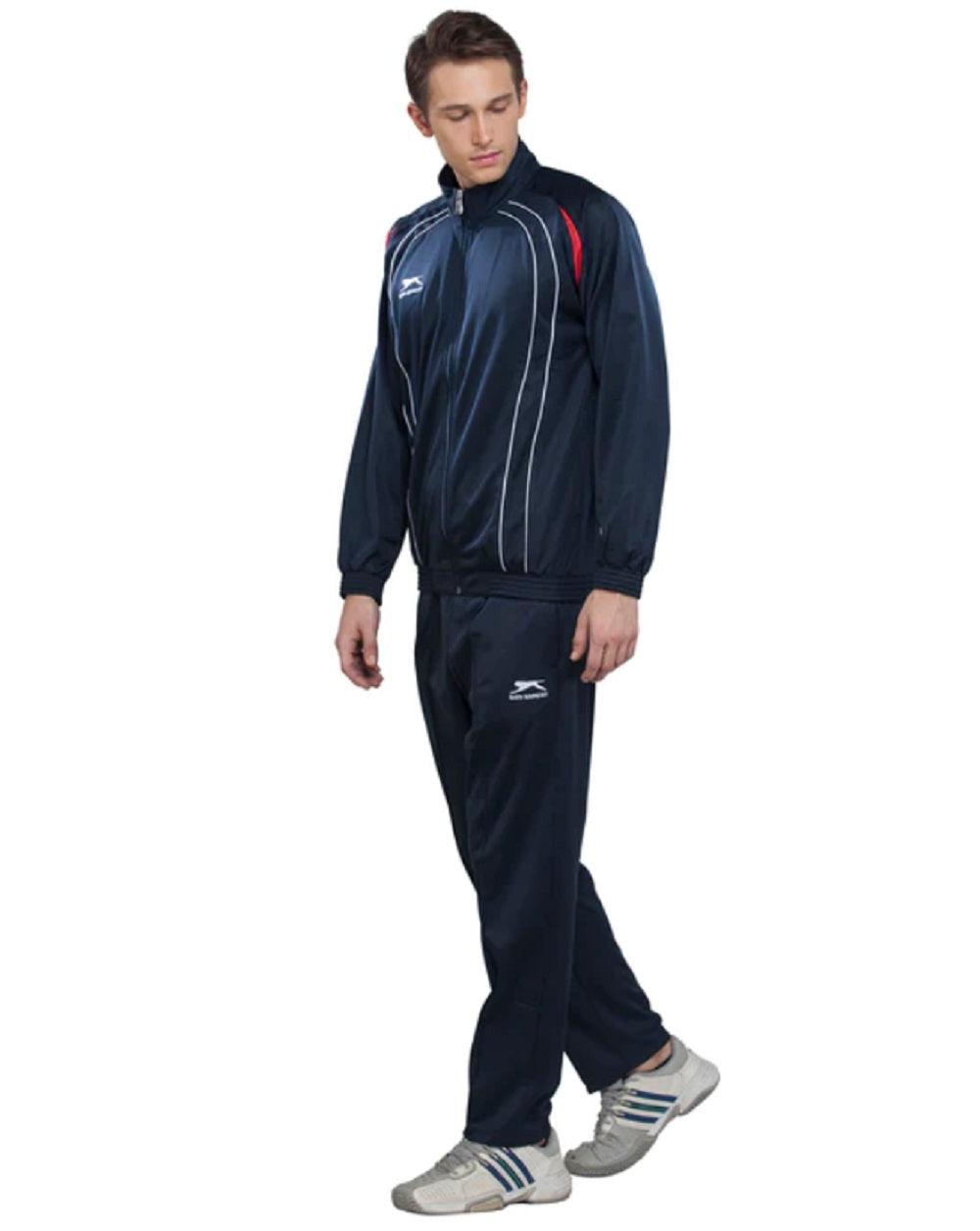 TRACKSUIT Black 435A TRENZ POLY Printed Jacket And Track Pant