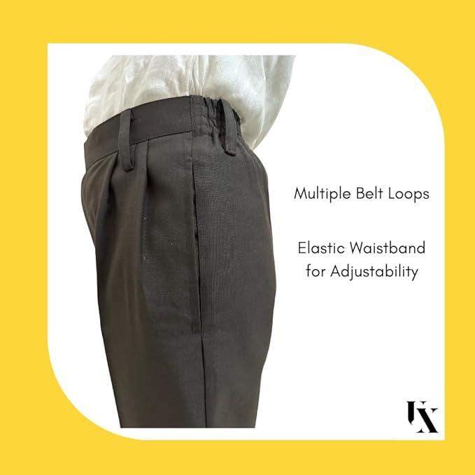 Trendzmy Full Pant - Elastic Waistband | Uniform Trousers for Boys and Girls