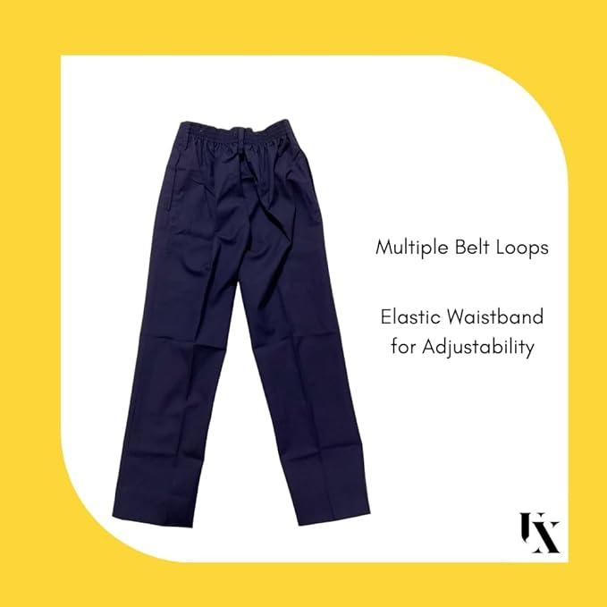 Trendzmy Full Pant - Elastic Waistband | Uniform Trousers for Boys and Girls