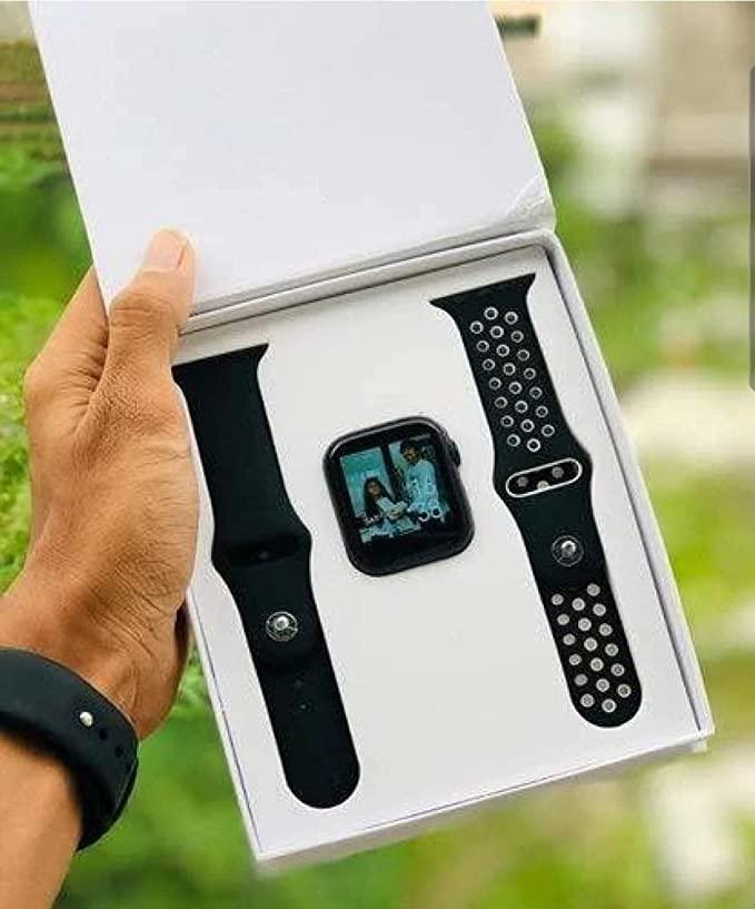 T55 Fitpro Bluetooth Calling Smart Watch Fitness Tracker, Heart & Oxygen Monitor Men Women Smart Watch with Double Strap
