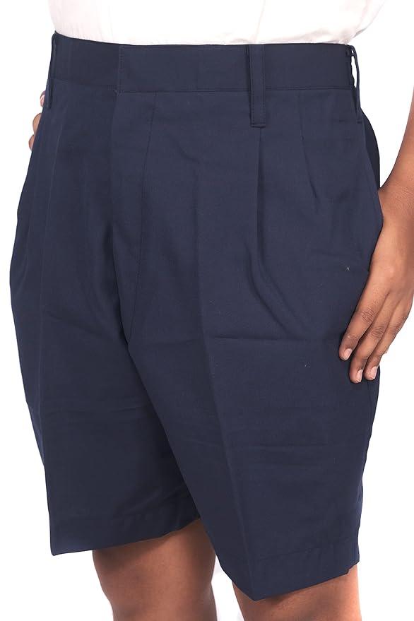 Trendzmy D V Boys Regular Fit School Uniform Half Trouser, KV School Uniform, Half Pant for Boys (Blue, Size - 12)