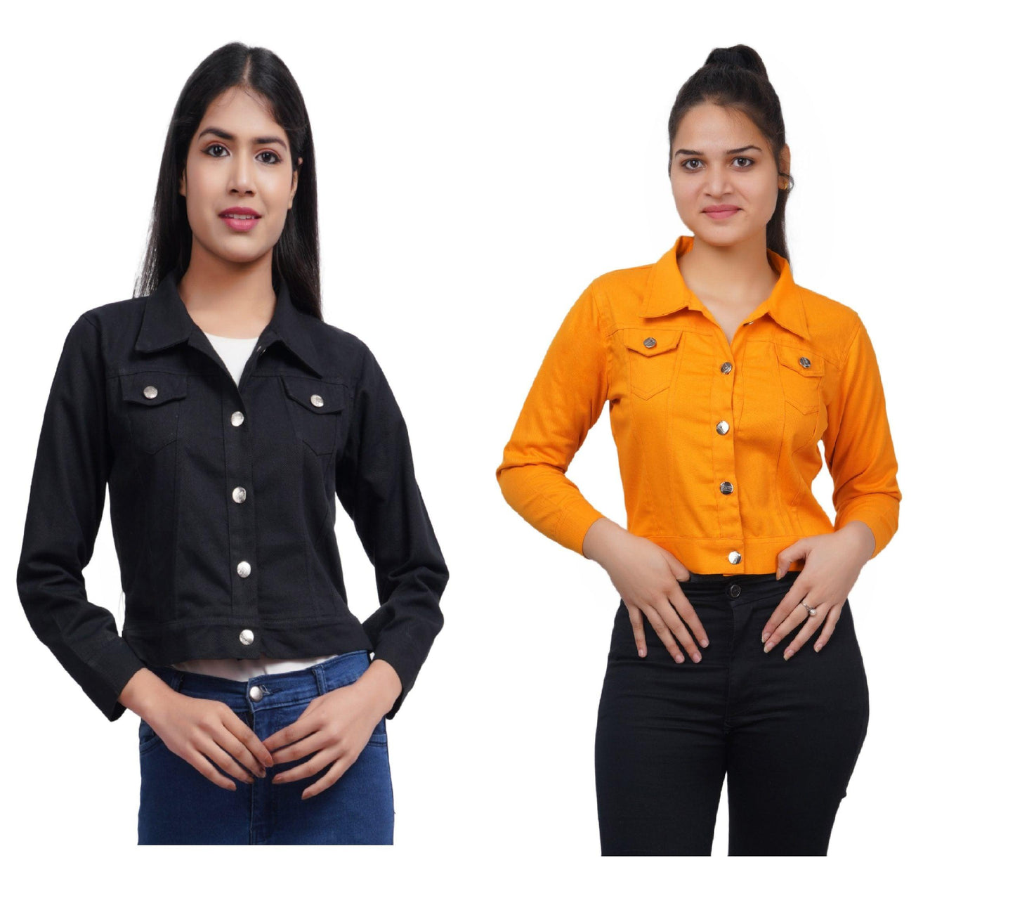 Trendzmy Full Sleeve Black And Yellow Solid Women Jacket XXXL