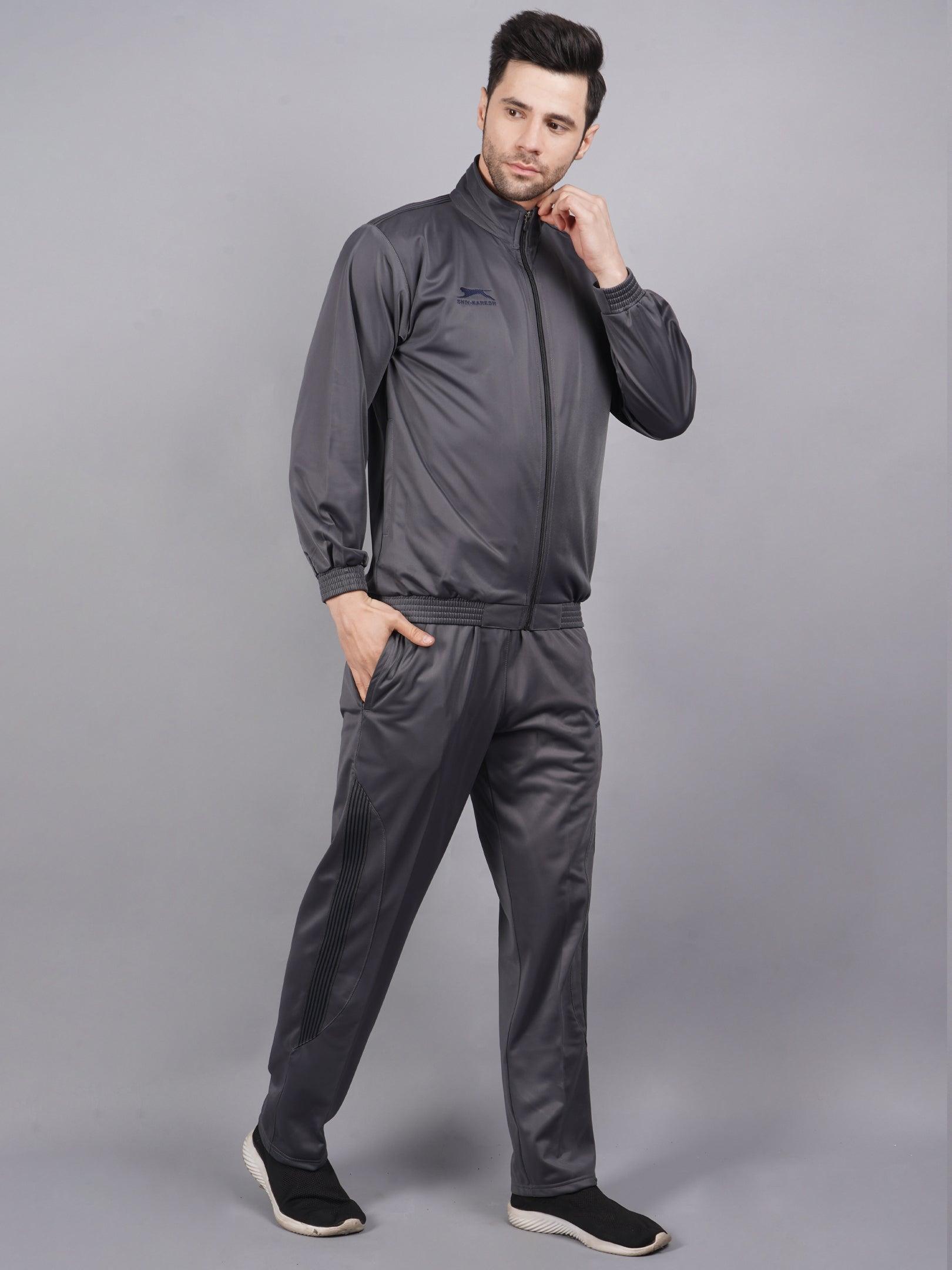 Men Dark Grey Court essential Tracksuit 497