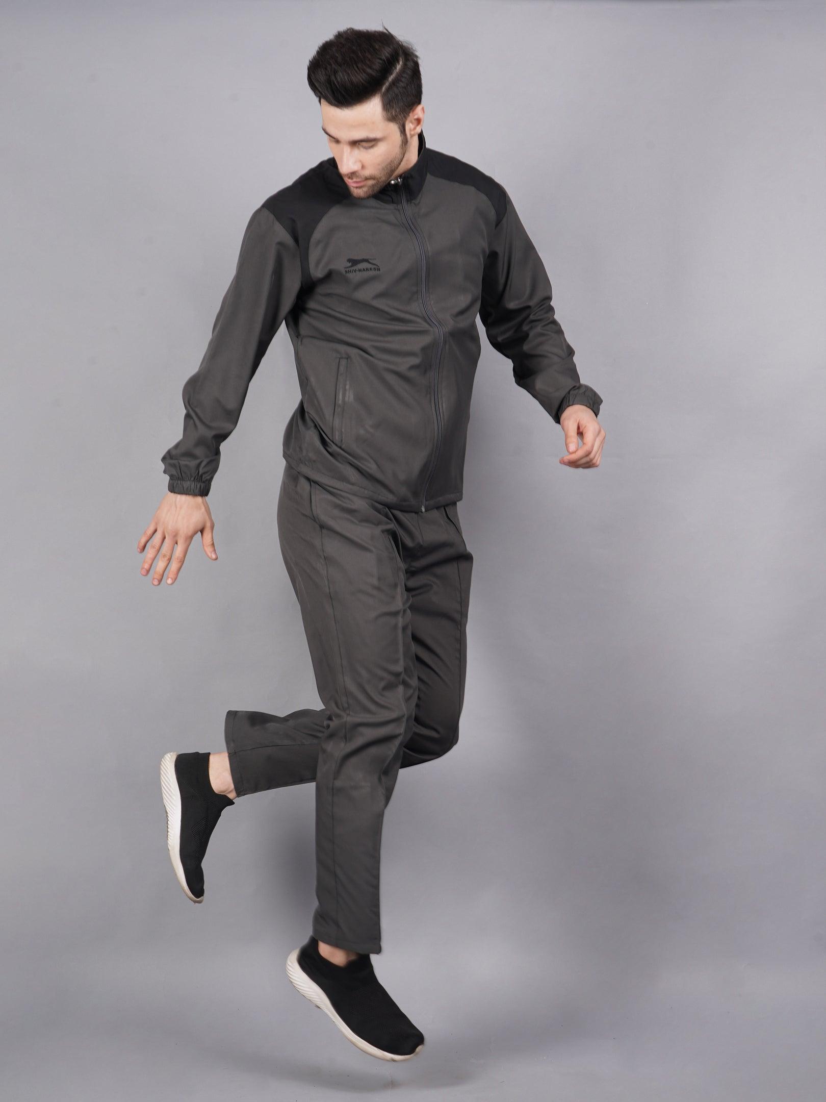 Dark grey and black Court essential tracksuit 424-B
