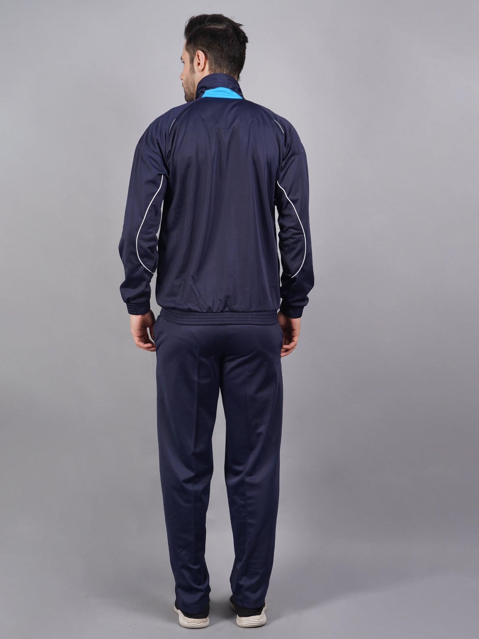 Men Navy and cyan blue Ultra-boost tracksuit 1500