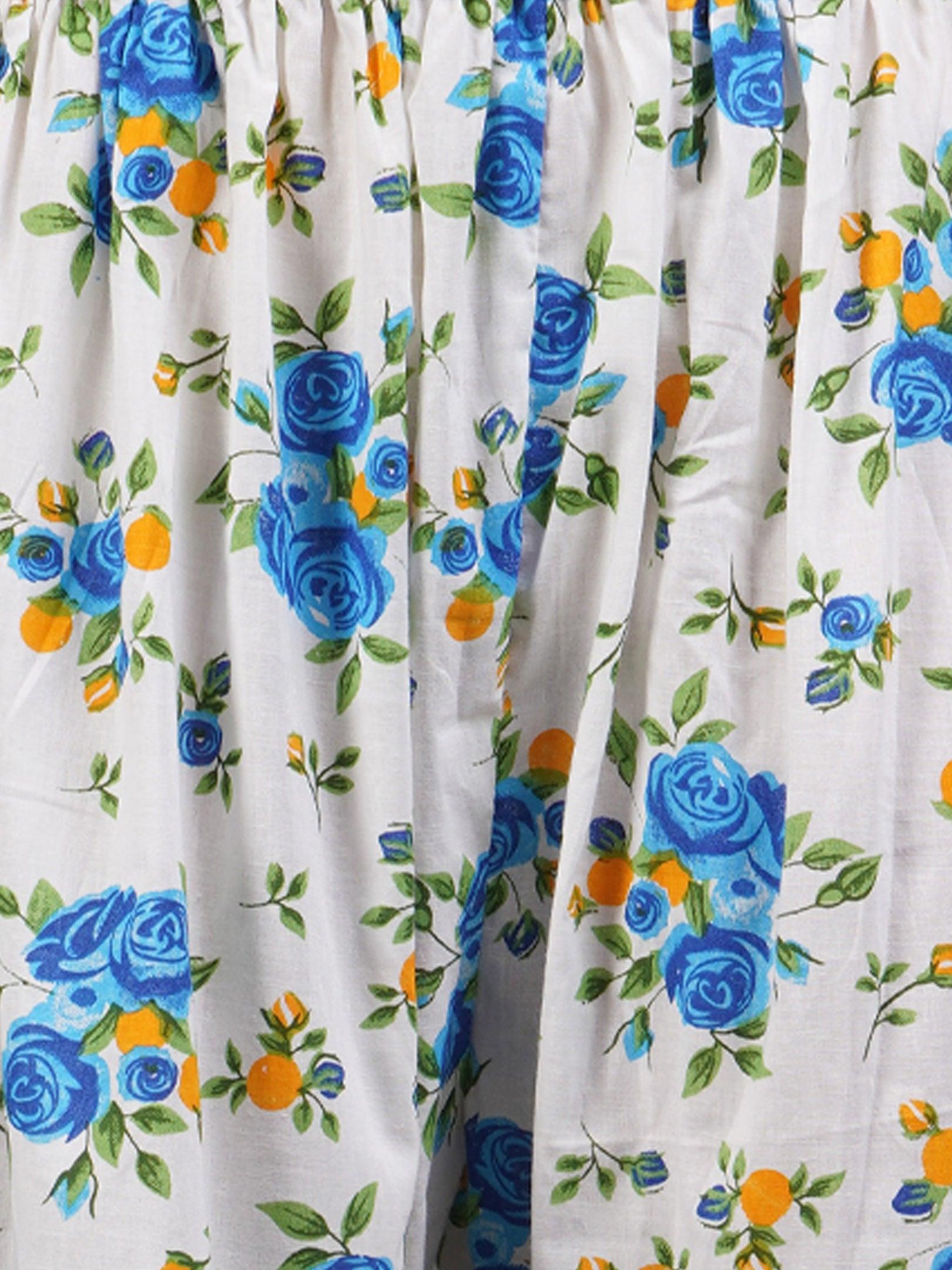 Trendzmy Women Sky Blue Sharara Pure Cotton