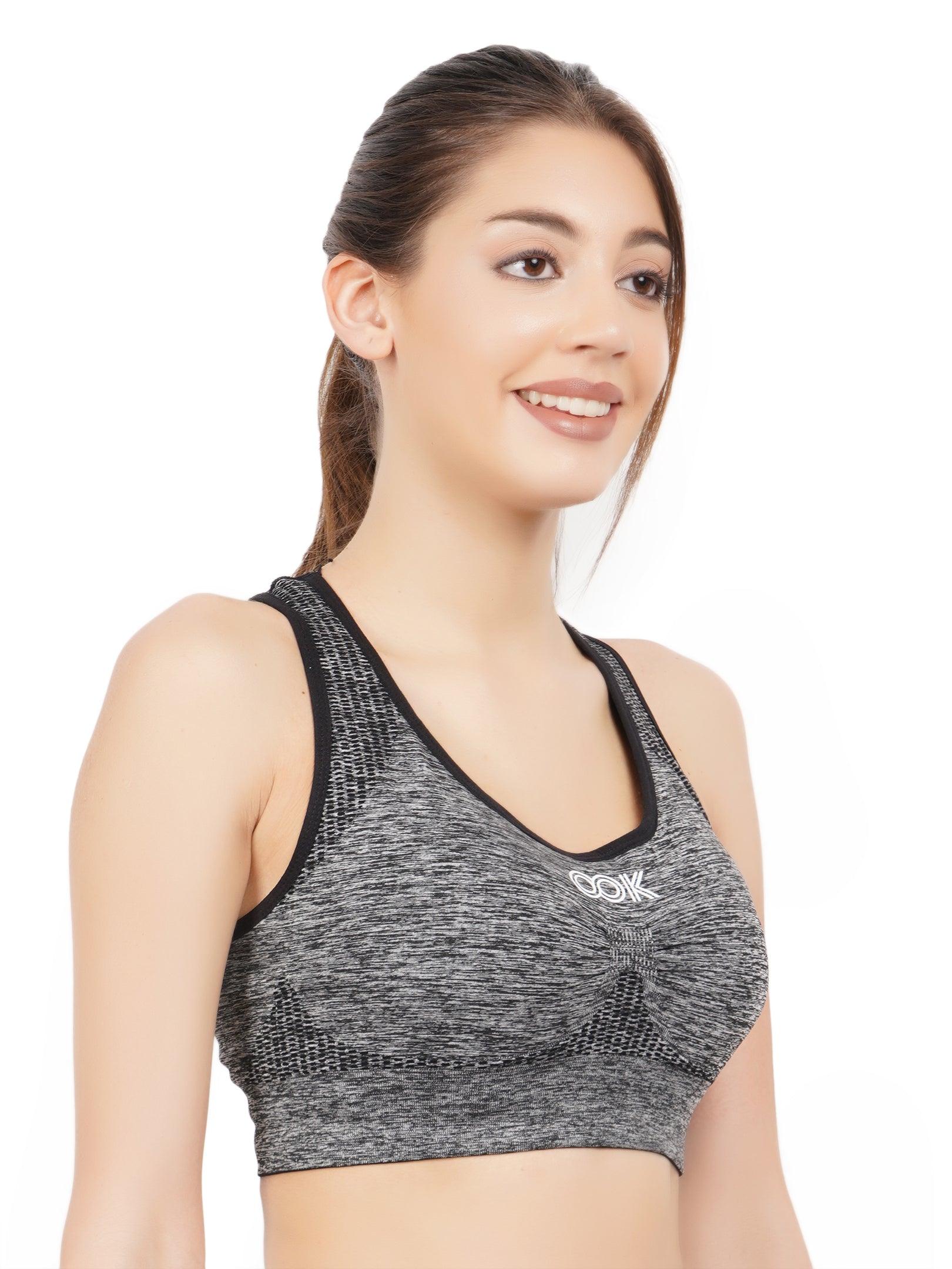 SHIV-NARESH Women Sports Lightly Black Padded Bra