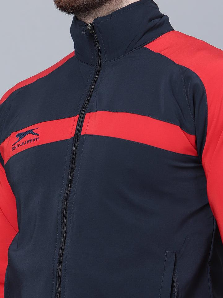 N.S Spandex Track Suit | Navy Red
