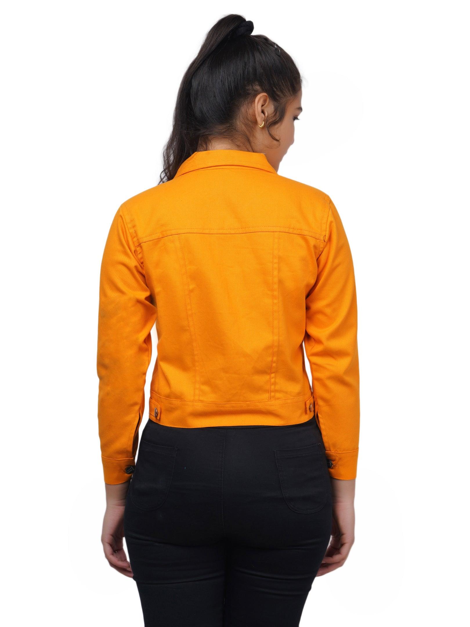 Trendzmy Full Sleeve Sky Blue And Yellow Solid Women Jacket