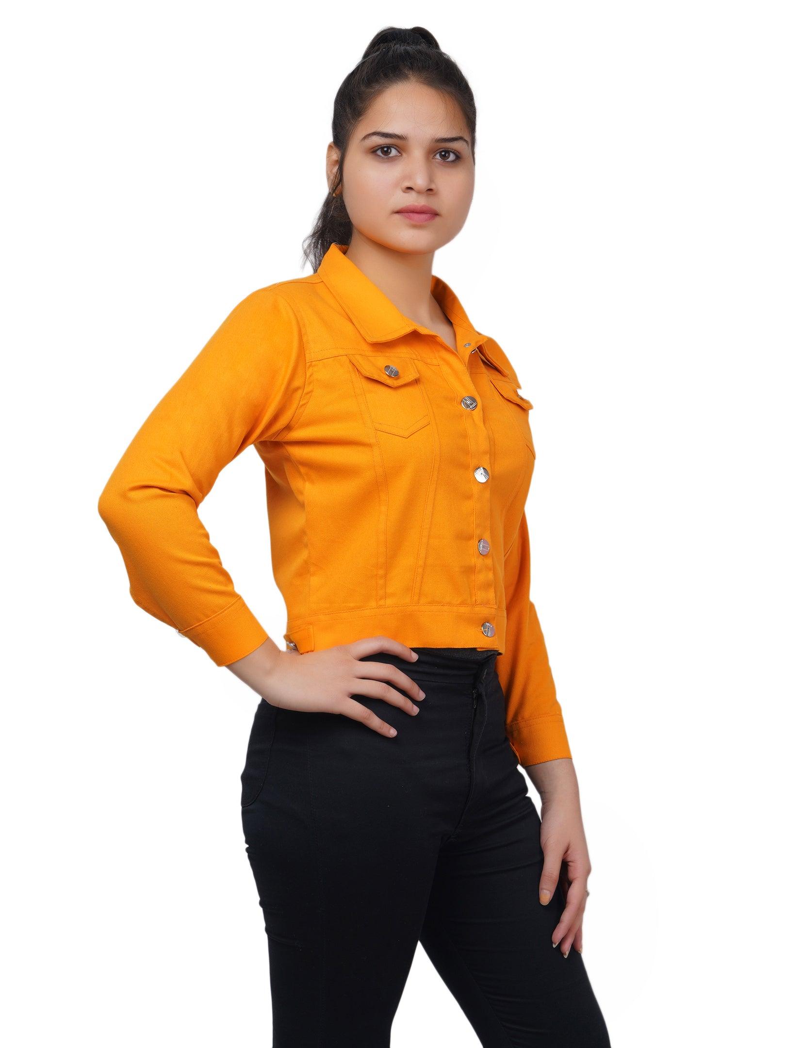 Trendzmy Full Sleeve Black And Yellow Solid Women Jacket