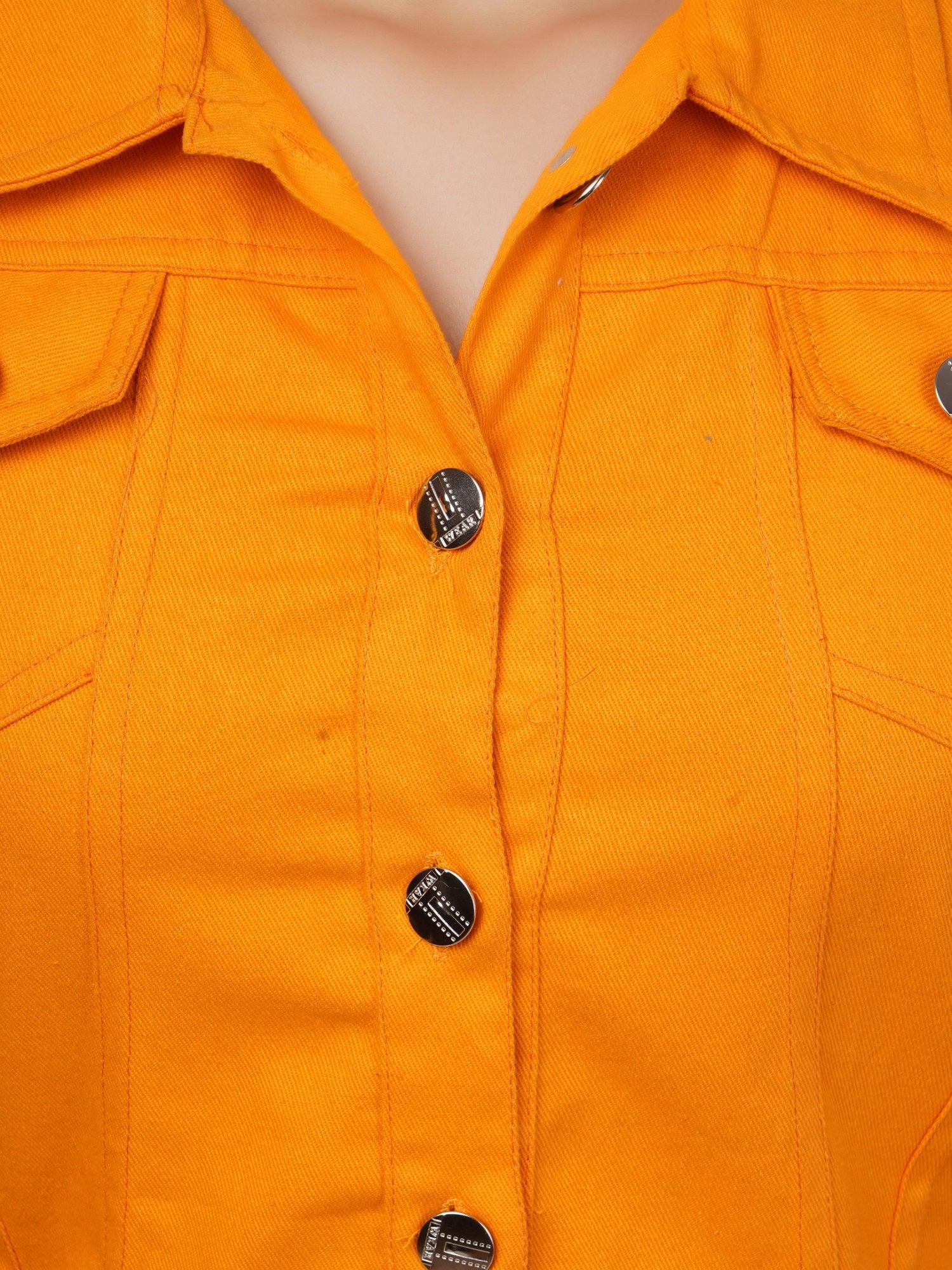 Trendzmy Full Sleeve Yellow And White Solid Women Jacket