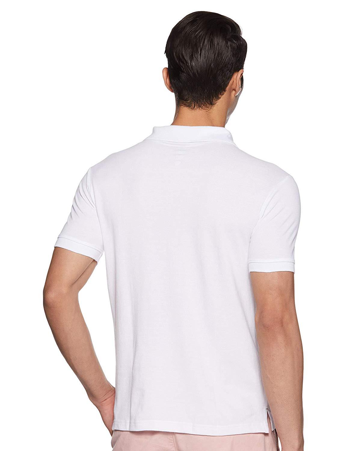 ONN Solid Men Polo Neck White T-Shirt