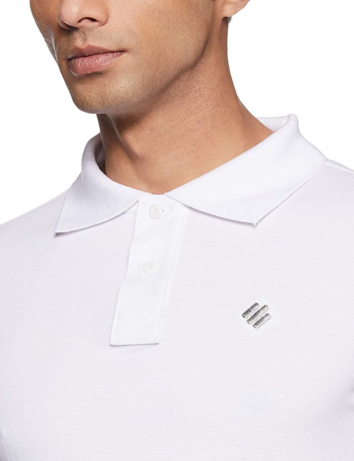 ONN Solid Men Polo Neck White T-Shirt