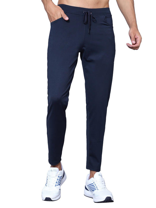 Men Mid Rise Sports Navy Blue 554 Track Pants XXL