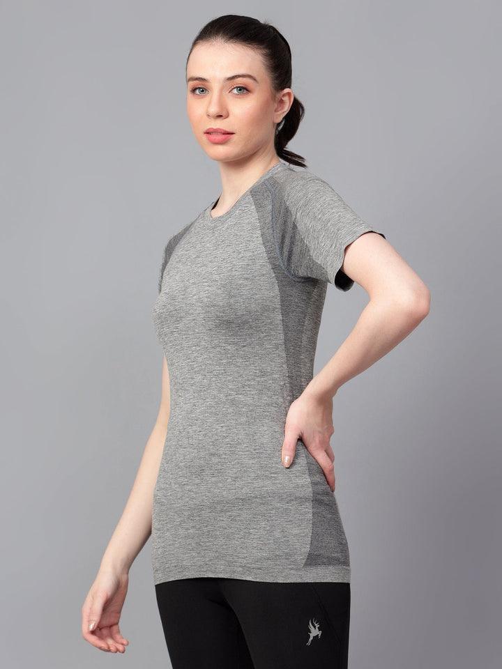 Seamless Active Women's T-Shirt M Dark Grey